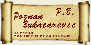 Poznan Bukatarević vizit kartica